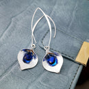 Flower Crystal Long Drop Earrings Creative Metal Ear Hook for Women Jewelry