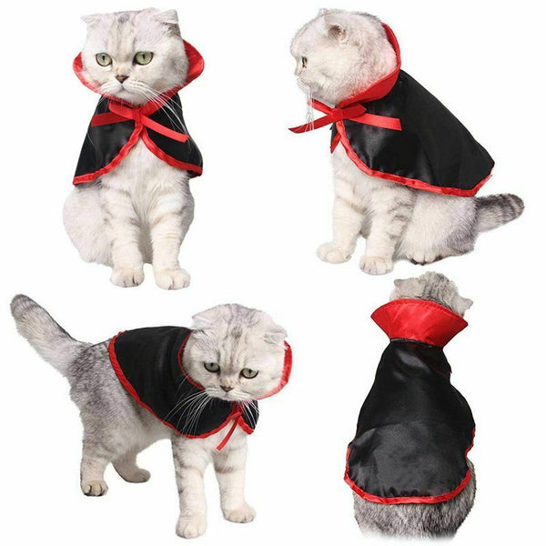 Cat Costume Christmas Pet Costumes cat cape& hat Pet Cape Cat Halloween Cos
