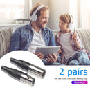 2 Pairs 3 Pin Male + Female Mini XLR Plugs Audio Connectors for Microphone