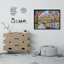 5D Full Round Drill Diamond Painting DIY Lighting Bridge Rhinestone Picture