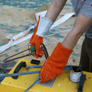 Welding Work Safety Gloves Cow Split Neck Leather Heat Resistant Gloves