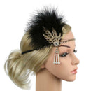2 Lot Women's Fascinator Feather Crystal Headband Charleston Party Headwear