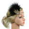 2 Lot Women's Fascinator Feather Crystal Headband Charleston Party Headwear