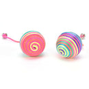cat kitten dog pet colorful bell nylon ball playing toys gifts chew squeak tbTE