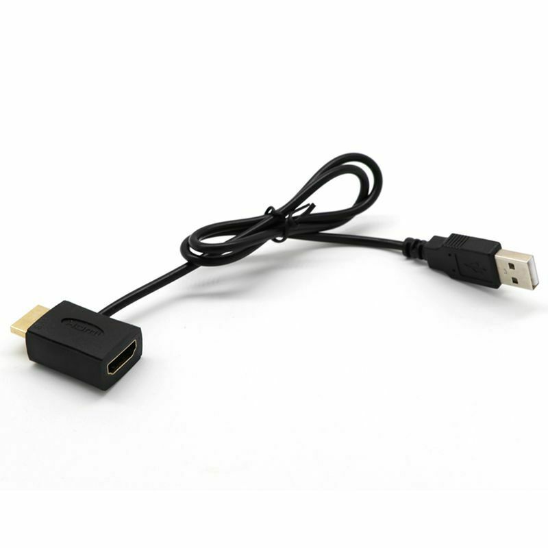 Hdmi Male To Female Connector + USB 2.0 Charger Cable Spliter Adapter Exten N1L6