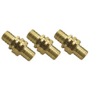 Set 3pcs Brass 3/4 inch Garden Hose Connection Repair Double Male Female Set
