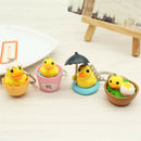 Cute Yellow Duck Keychain Cartoon Animal Bag Hanging Pendant Keychain Keyring