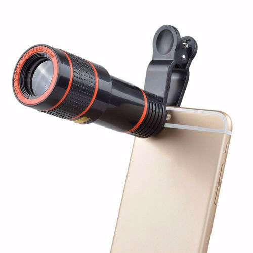 Universal 12X Zoom Optical Clip-on Telephoto Telescope Lens Mobile Phone Camera
