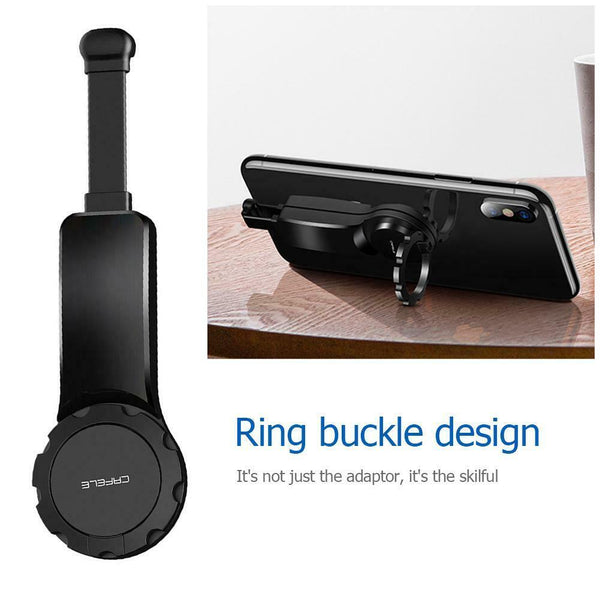 Cafele Dual 8 Pin Adapter 2A Charger Audio 2 in 1 Ring Buckle Adapter Black #gib