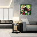 5D Diamond Painting Cross Stitch Mosaic Needlework (WLL1481 Red Flower) A