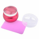 1 Set Chessman Shape Nail Stamping Stamper Pink Transparent Silicone Nail A Y3N4