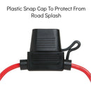 120 Assorted Fuses with 10 Inline Fuse Holders - Includes Fuse Puller Tool,