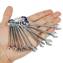 10Pcs/Set Mini Combination Wrench Spanner Set 4-11mm New w/Hook Small Metri X8Y7