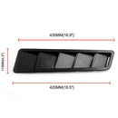 2PCS Universal Carbon Fiber Look Style Hood Vent Louver Cooling Panel Trim A_