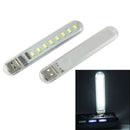 Mini Bright 8 LED Night White Light USB Lamp for PC Laptop Computer Reading
