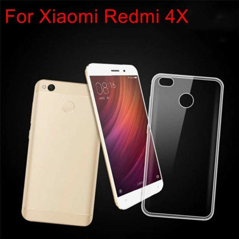 Premium Silicone Protective Case Cover+Anti-Scratch Tempered Film For Redmi 4X