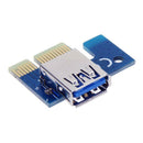 6 Pin PCI Express Riser Card 1x to 16x USB 3.0 Cable with Light for Miner