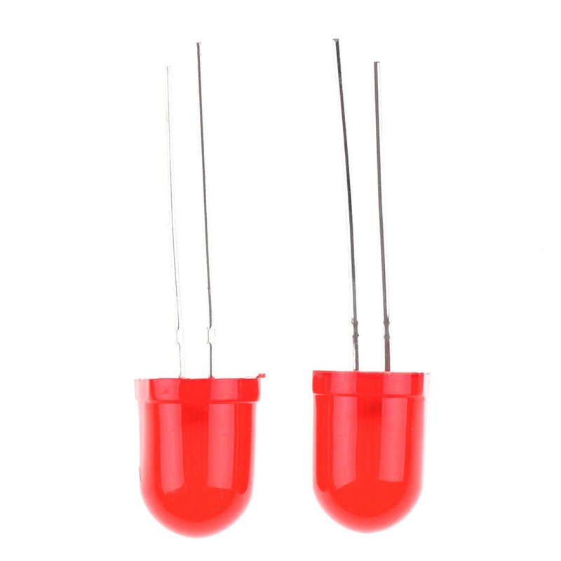 20pcs 10mm Red Emitting Diode Light Bright LED 3V 2-PinsV3 S Ew