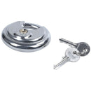 1x PADLOCKS HEAVY DUTY 70MM ROUND CIRCULAR DISC PADLOCK with 1 KEYS E8K6