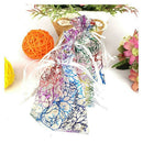 100 PCS 9x12CM Coral Pattern Drawstring Organza Bags for Wedding Favour BagsG6V5