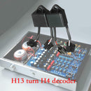 2X H4 To H13 Anti-Flicker Decoder Round LED Headlight For Jeep Wrangler
