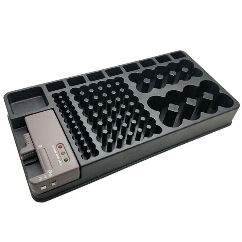 100 Battery Caddy Storage Plastic Holder Rack Organizer  AAA AA D C 9V