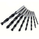 15Pcs/Set 3-10Mm Diam Twist Drill Bit Woodworking Drill Three-Pointed Drill X1S1