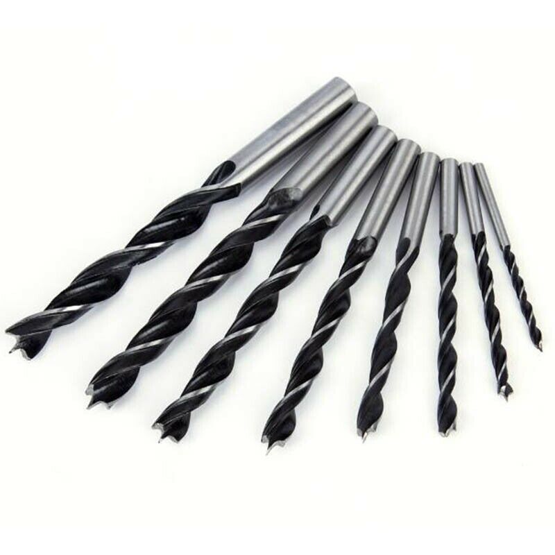 15Pcs/Set 3-10Mm Diam Twist Drill Bit Woodworking Drill Three-Pointed Drill X1S1