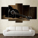 5 Panels Wall Paintings HomeHanging Arts Craft Guitar Pattern Home Decor