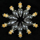 10 pcs Mini Empty Teardrop-shaped Vials Glass Bottles Vial Pendant Charm Te W2B4
