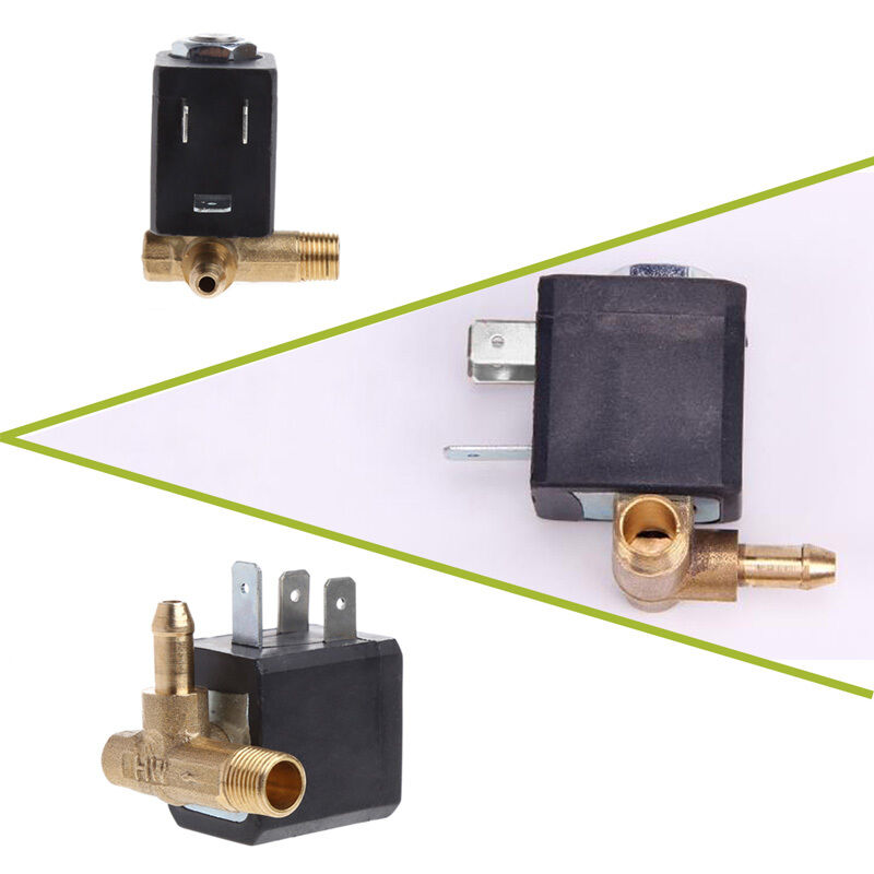 Cannula N/C AC 230V G1/8" Brass Steam Air Generator Solenoid Valve Water Coffee
