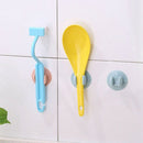 Blue Durable Straw Sucker Rice Spoon Stool Kitchen Plastic Storage Rack Kit C2D1