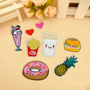 Mini 8PC Donuts Fruit Embroidery Sew Iron On Patch Badge Clothes Fabric Applique