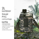2L outdoor PVC water bottle sports travel canteen water bottle military camping