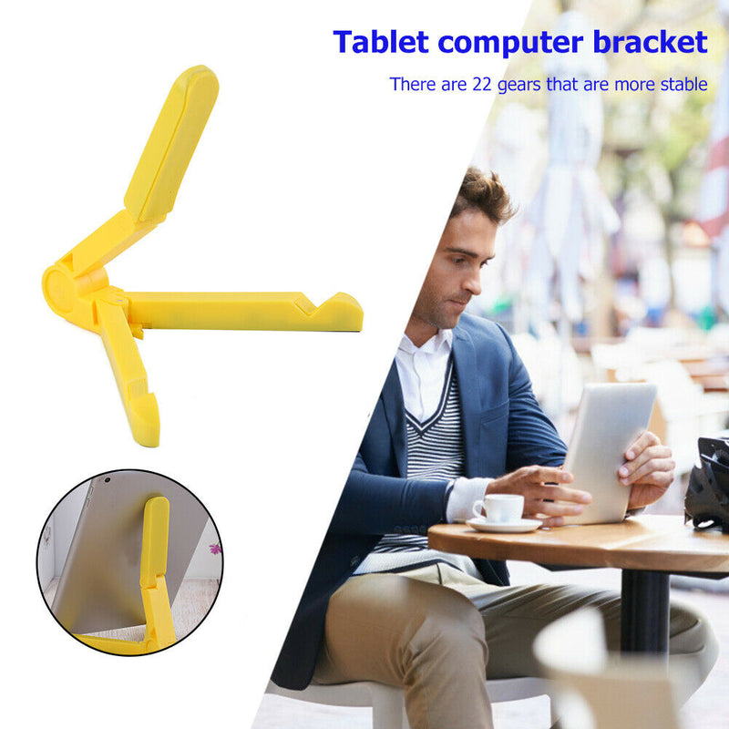 Foldable Phone Tablet Stand Holder Adjustable Angle Stability Desktop Bracket