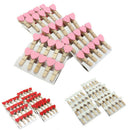 50x Mini Wooden White Heart Pegs Photo Paper Clips Wedding Decor Craft G ATT