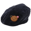 Toddler Kids Baby Boys Girls Beret Cap Fashion Cartoon Bear Hat Navy blue