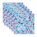 6pcs Purple Blue Mosaic Self-adhesive Bathroom Kitchen Wall Stair Tile S MVE