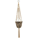 4 Pcs Macrame Plant Hangers Indoor Outdoor Hanging Planter Basket Jute Rope