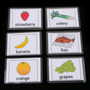 80Pcs Durable Kids Sight/Picture Word Flash Cards About Food for Ages