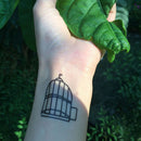 2pcs Body Art Tatoo bird cage Removable waterproof Tattoo Stickers Temporary  LJ