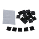20pcs Aluminum LED/CPU/IC Chip  Sink Cooling Fin Radiator Pad 18x18x5mm