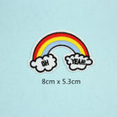 13pcs Embroidery Sew Iron on Patch Set Rainbow Heart Lipstick Applique Decor