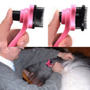 Pet Brush Hair Fur Shedding Trimmer Grooming Rake Comb Brush Tools-Pink H2F8