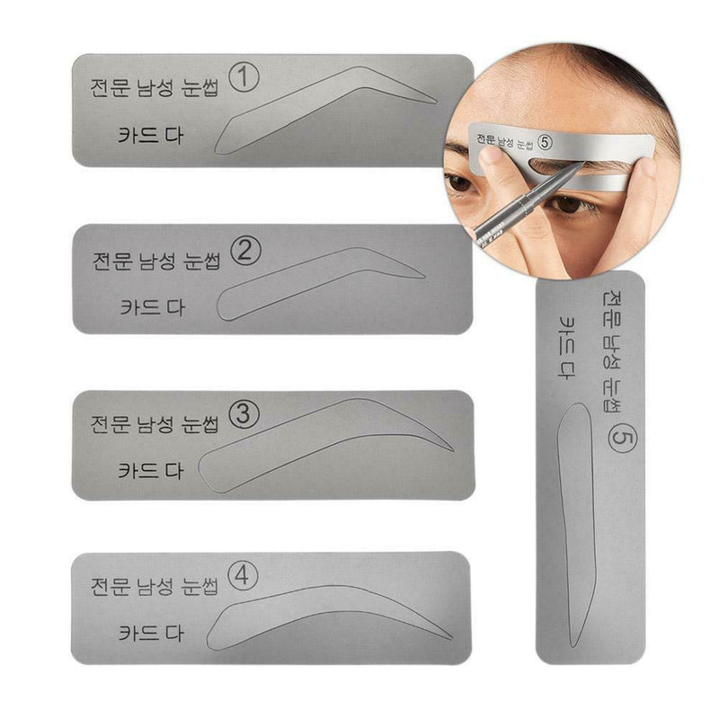 5pcs Reusable Eyebrow Stencil Set Eye Brow Mold DIY Styling Template Card A