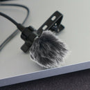 Universal Lavalier Lapel Clip-on Microphone Fur Wind Muff Mic Windscreen Cover