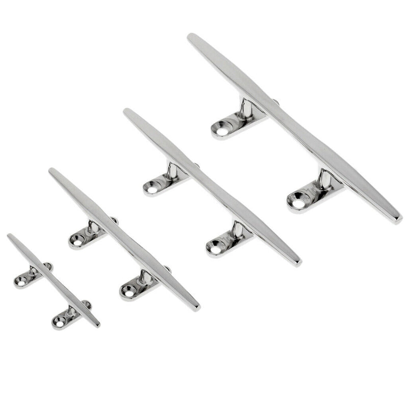 2PACKS 316 Stainless Steel Deck Dock Sleek Line Rope Cleat 5" for Boat/Yacht