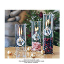 Clear Glass Oil Lamp Room Light Decor Alcohol Kerosene Burner Wedding 12cm