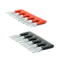 Dual Row 6P Screw Block and Pre Insulated Terminal Barrier Strips Red+Black