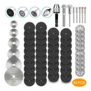 60Pcs Diamond Cutting Wheel with Mandrel and HSS Saw Blade Rotary Tool